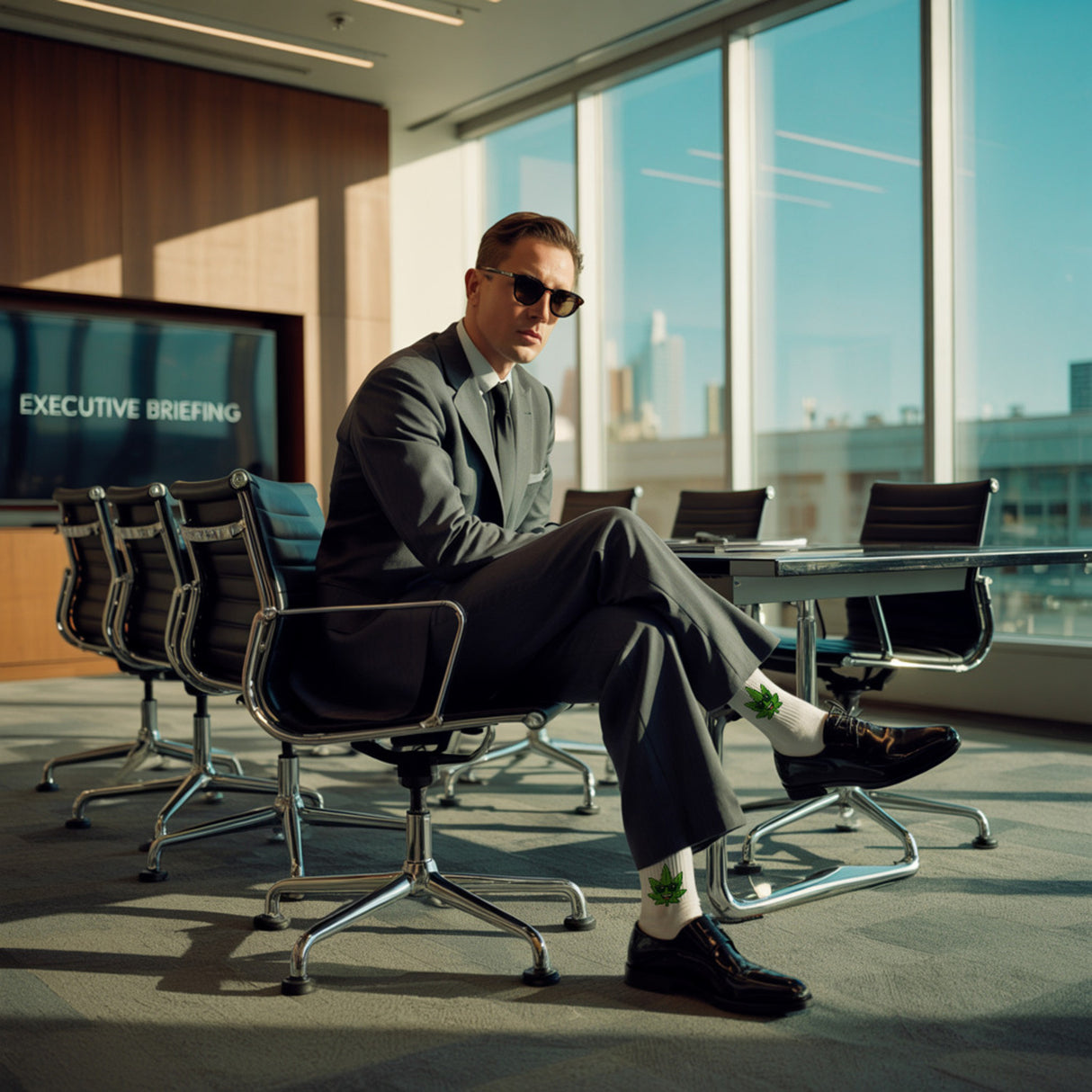 epicsocks Chill Vibes Sonnenbrillenblatt Socken in 37-41 im Paar