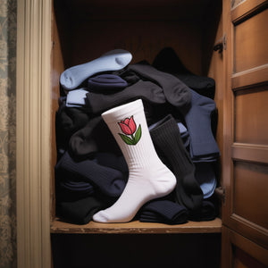 epicsocks Floral Fantasy Pinkfarbene Tulpe Socken in 37-41 im Paar