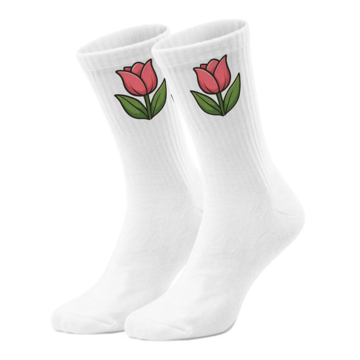 epicsocks Floral Fantasy Pinkfarbene Tulpe Socken in 37-41 im Paar