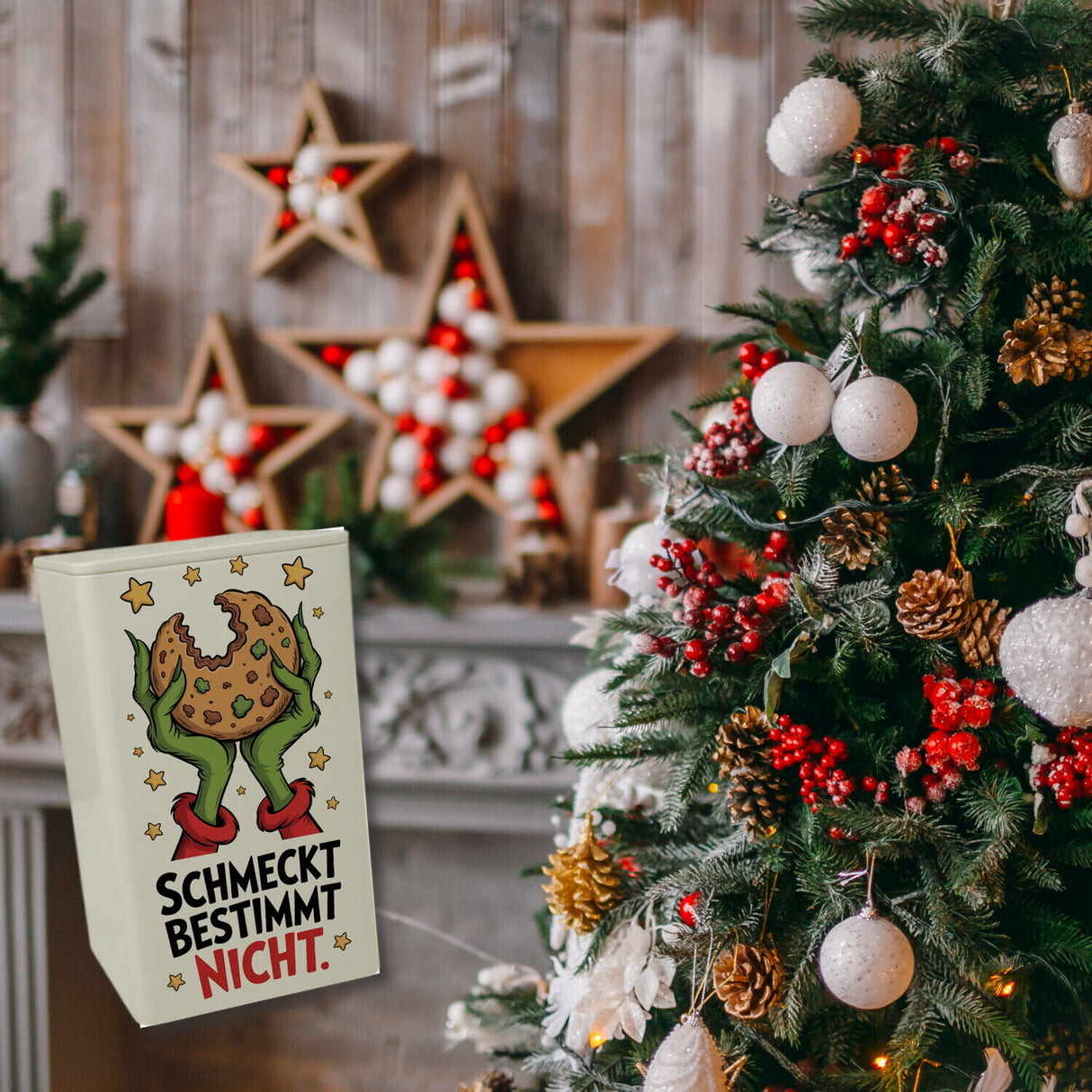 Weihnachtsmuffel GebäckDose 900ml - Schmeckt Bestimmt Nicht