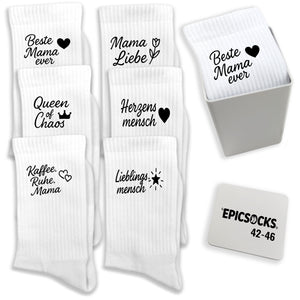 epicsocks Heartful Socken in 37-41 im 6er Set in Geschenkdose im 6er Set in Geschenkbox