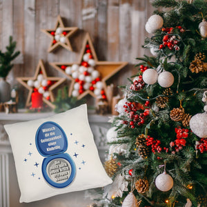 Kloschüssel Kissen mit Spruch: Sei gelassen wie eine Klobrille