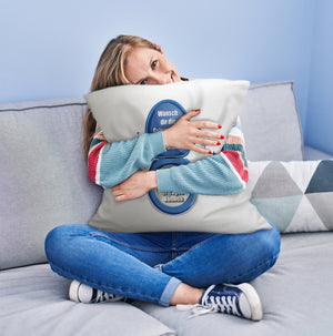 Kloschüssel Kissen mit Spruch: Sei gelassen wie eine Klobrille