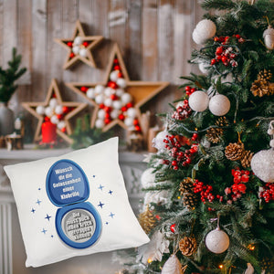 Kloschüssel Kissen mit Spruch: Sei gelassen wie eine Klobrille