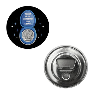 Kloschüssel Magnet rund mit Spruch: Gelassenheit wie eine Klobrille