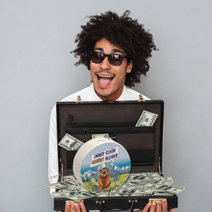 Murmeltier Spardose mit Spruch: Immer schön geerdet bleiben