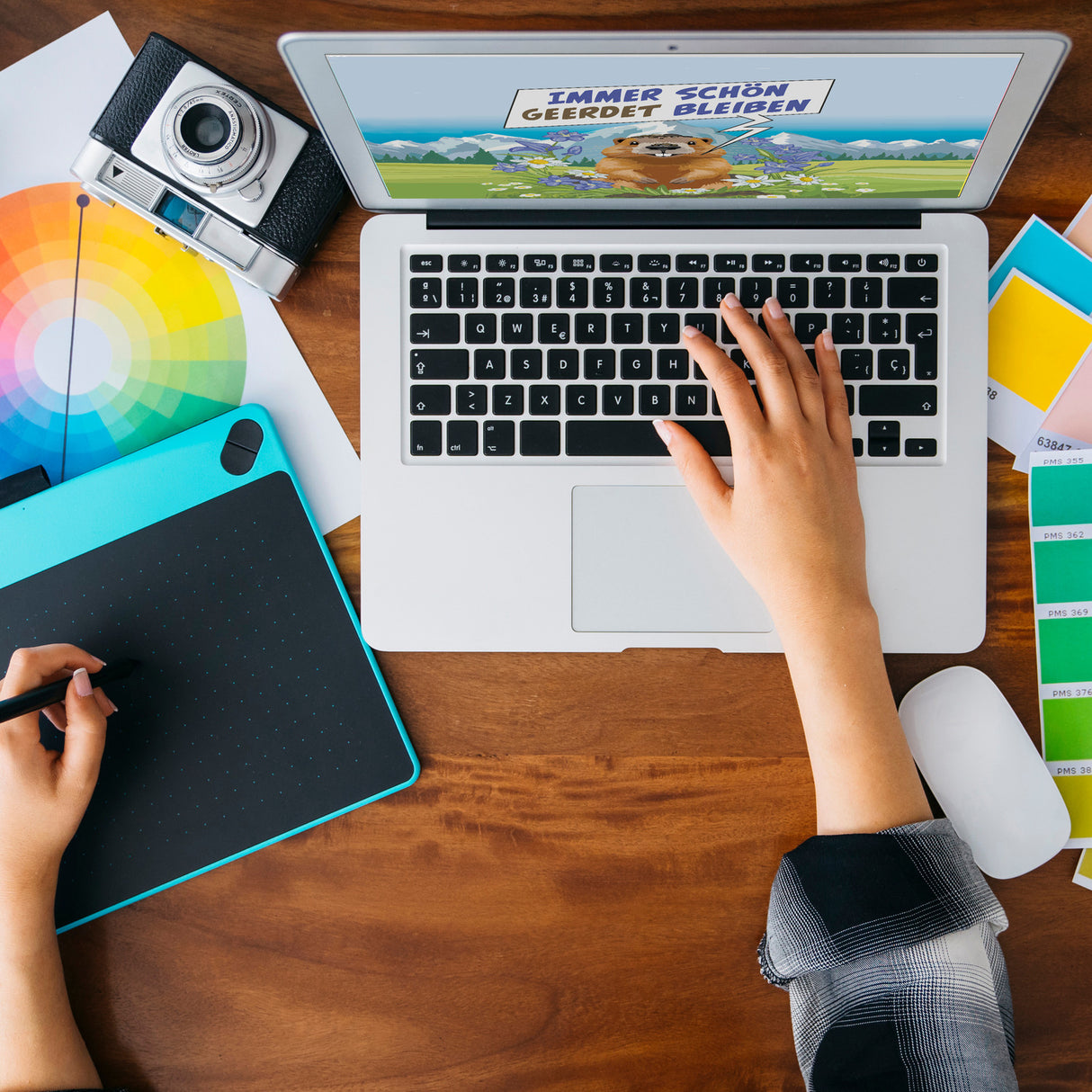 Murmeltier Spardose mit Spruch: Immer schön geerdet bleiben