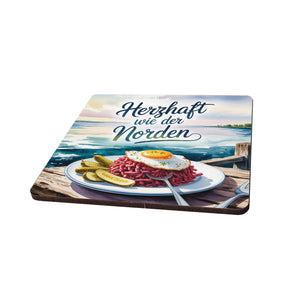Ostsee Labskaus 6er Set Untersetzer aus Holz - Herzhaft wie der Norden