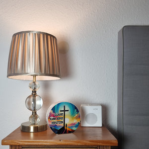 Gipfelkreuz Spardose mit Spruch: Glaube kann Berge versetzen