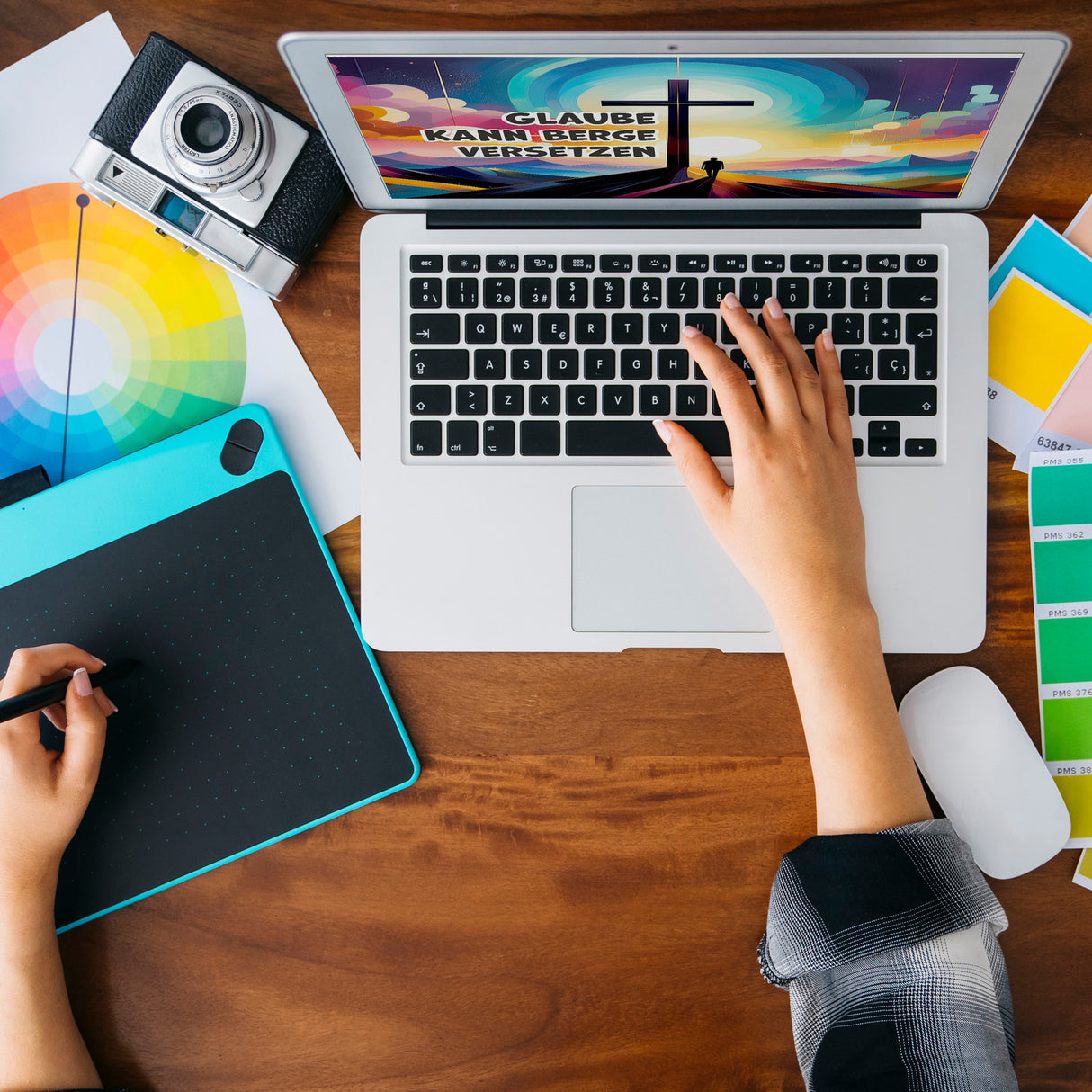 Gipfelkreuz Spardose mit Spruch: Glaube kann Berge versetzen