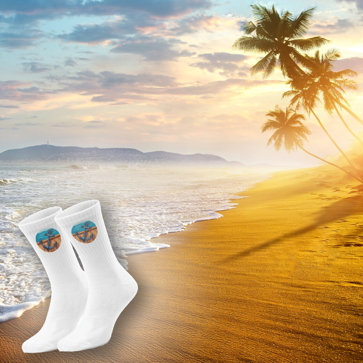 epicsocks Nautik Freude Anker Socken in 37-41 im Paar