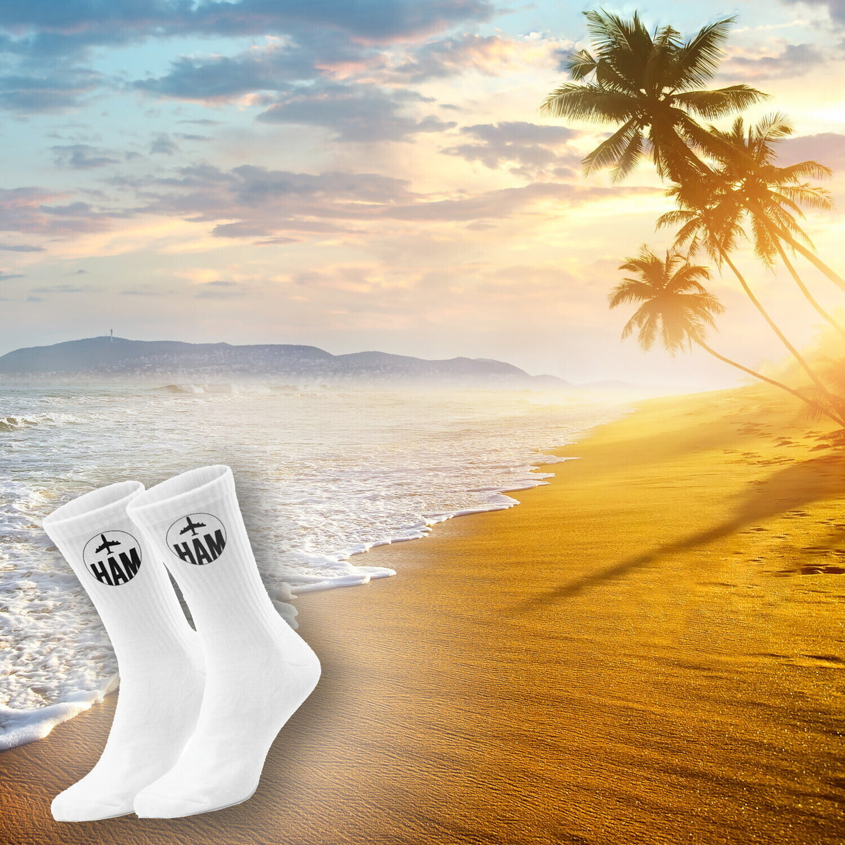 epicsocks Hamburg Vibes Flugzeug Socken in 37-41 im Paar