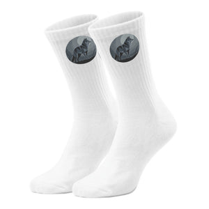 epicsocks Wolfsnacht Beobachtender Wolf Socken in 37-41 im Paar
