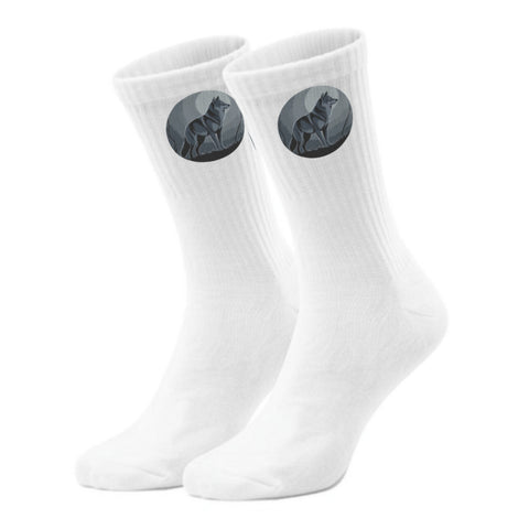 epicsocks Wolfsnacht Beobachtender Wolf Socken in 37-41 im Paar