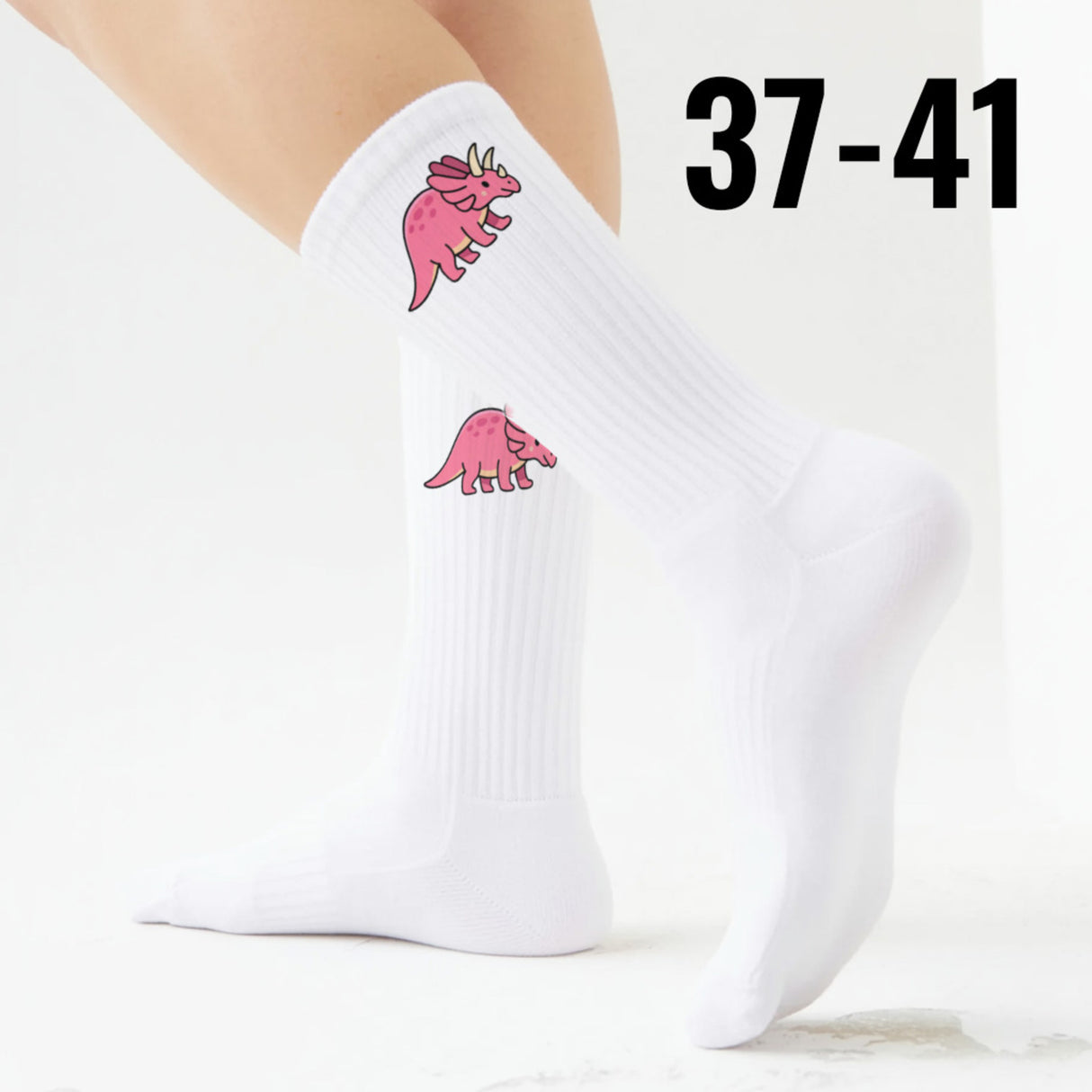 epicsocks Dino Delight Rosa Dino Socken in 37-41 im Paar