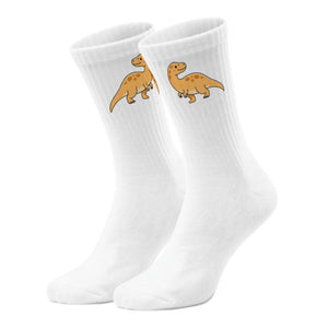 epicsocks Dino Delight Orange Dino Socken in 37-41 im Paar