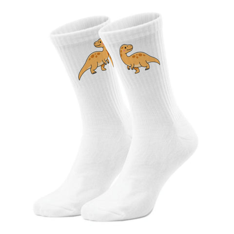 epicsocks Dino Delight Orange Dino Socken in 37-41 im Paar