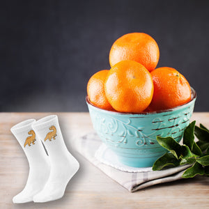 epicsocks Dino Delight Orange Dino Socken in 37-41 im Paar