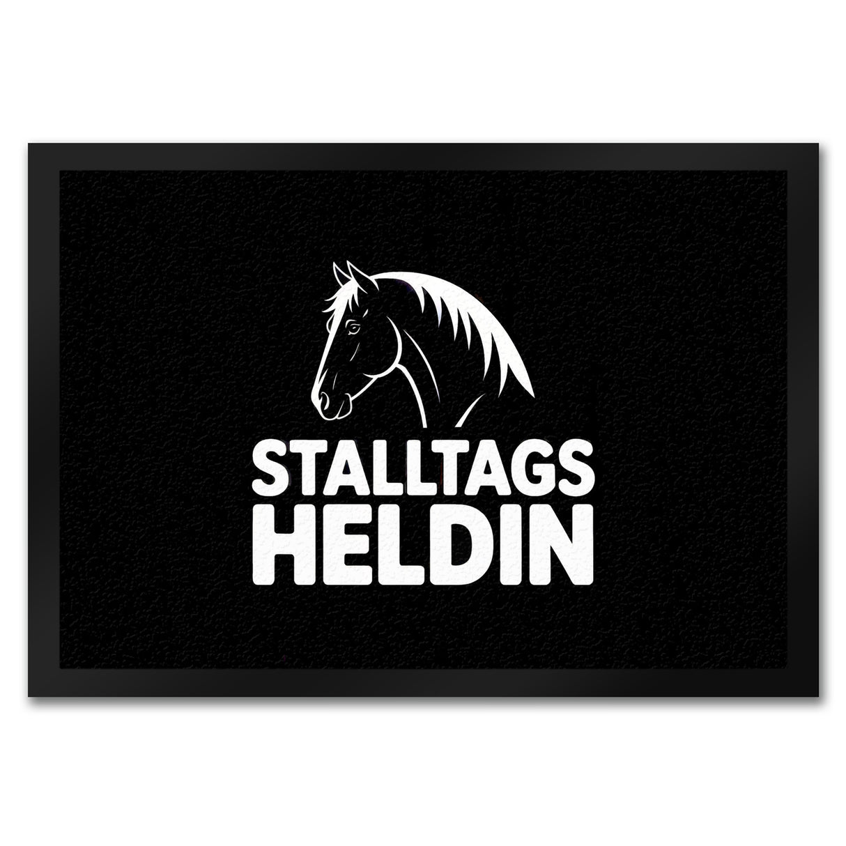 Pferdesilhouette Stalltags Heldin Fußmatte in 35x50 cm für Reiterinnen