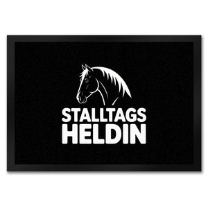 Pferdesilhouette Stalltags Heldin Fußmatte in 35x50 cm für Reiterinnen