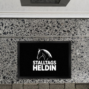 Pferdesilhouette Stalltags Heldin Fußmatte in 35x50 cm für Reiterinnen