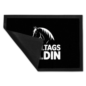 Pferdesilhouette Stalltags Heldin Fußmatte in 35x50 cm für Reiterinnen