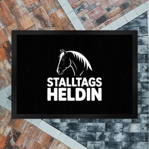 Pferdesilhouette Stalltags Heldin Fußmatte in 35x50 cm für Reiterinnen