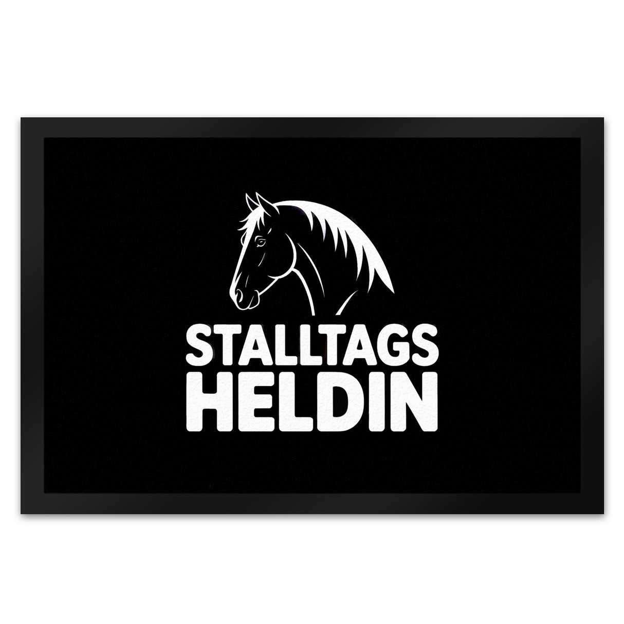 Pferdesilhouette Stalltags Heldin Fußmatte in 35x50 cm für Reiterinnen