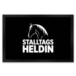 Pferdesilhouette Stalltags Heldin Fußmatte in 35x50 cm für Reiterinnen