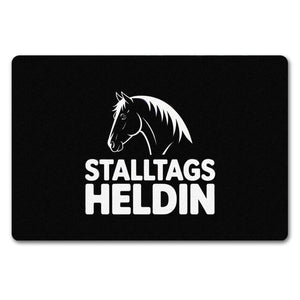 Pferdesilhouette Stalltags Heldin Fußmatte in 35x50 cm ohne Rand für Reiterinnen
