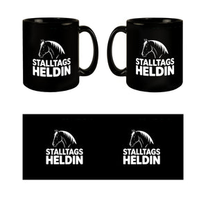 Pferdesilhouette Stalltags Heldin Tasse für Reiterinnen