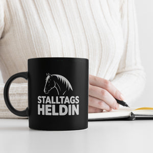Pferdesilhouette Stalltags Heldin Tasse für Reiterinnen