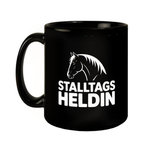 Pferdesilhouette Stalltags Heldin Tasse für Reiterinnen