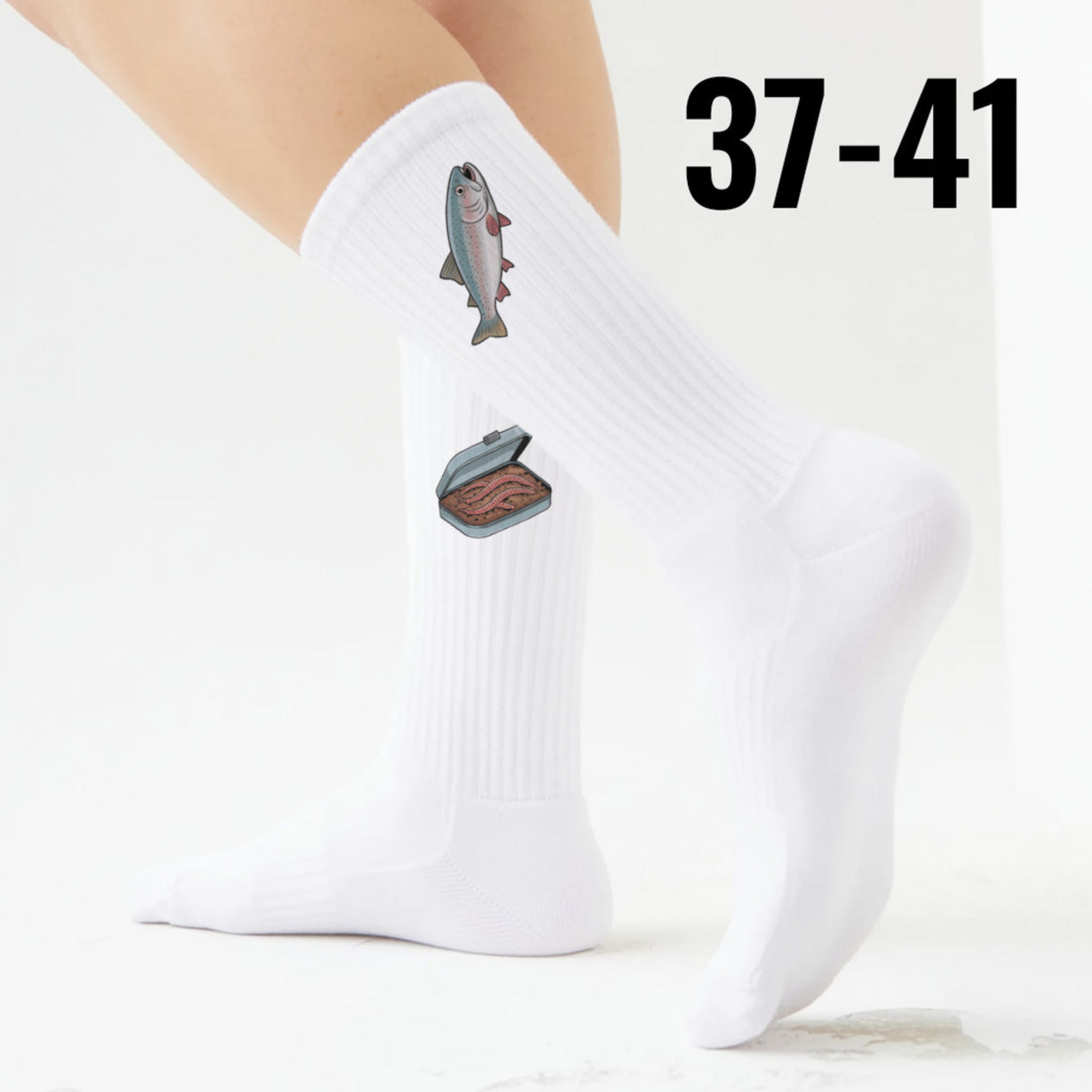 epicsocks Fischertraum Fisch frisst Wurm Socken in 37-41 im Paar