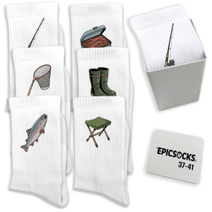 epicsocks Fischertraum Socken in 37-41 im 6er Set in Geschenkdose im 6er Set in Geschenkbox