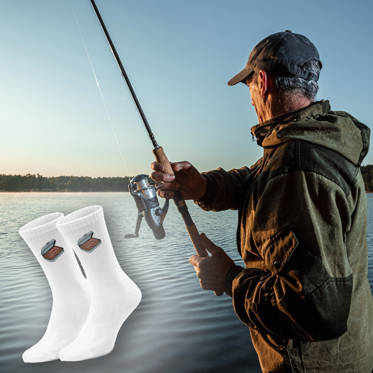 epicsocks Fischertraum Köderdose Socken in 37-41 im Paar