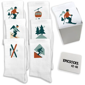 epicsocks Alpine Dreams Socken in 37-41 im 6er Set in Geschenkdose im 6er Set in Geschenkbox