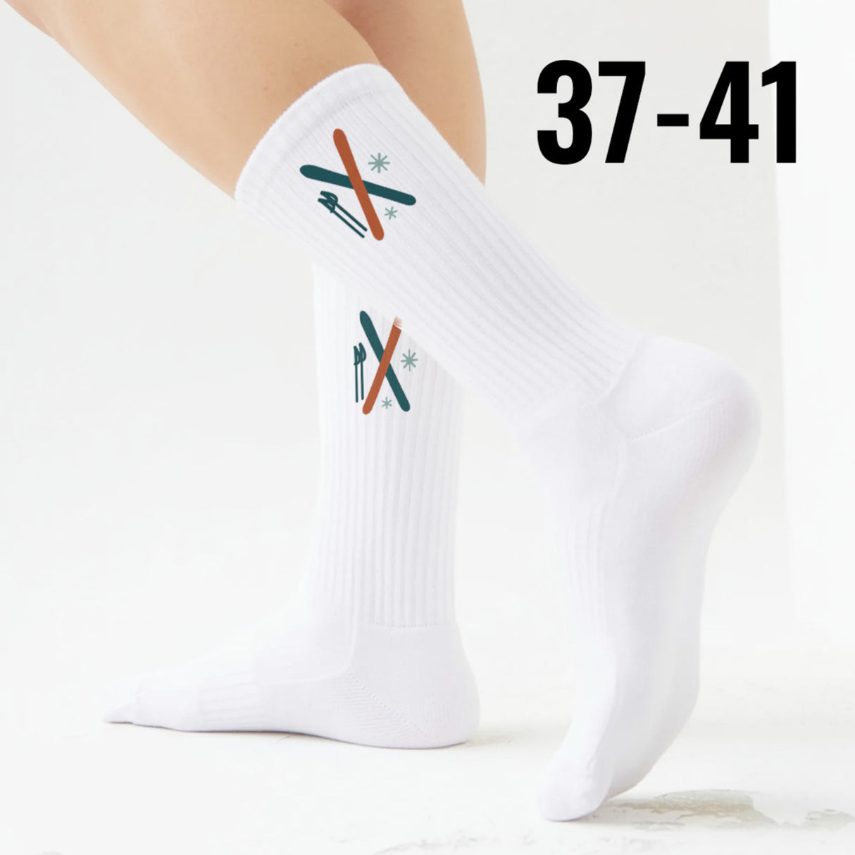 epicsocks Alpine Dreams Ski und Stöcke Socken in 37-41 im Paar