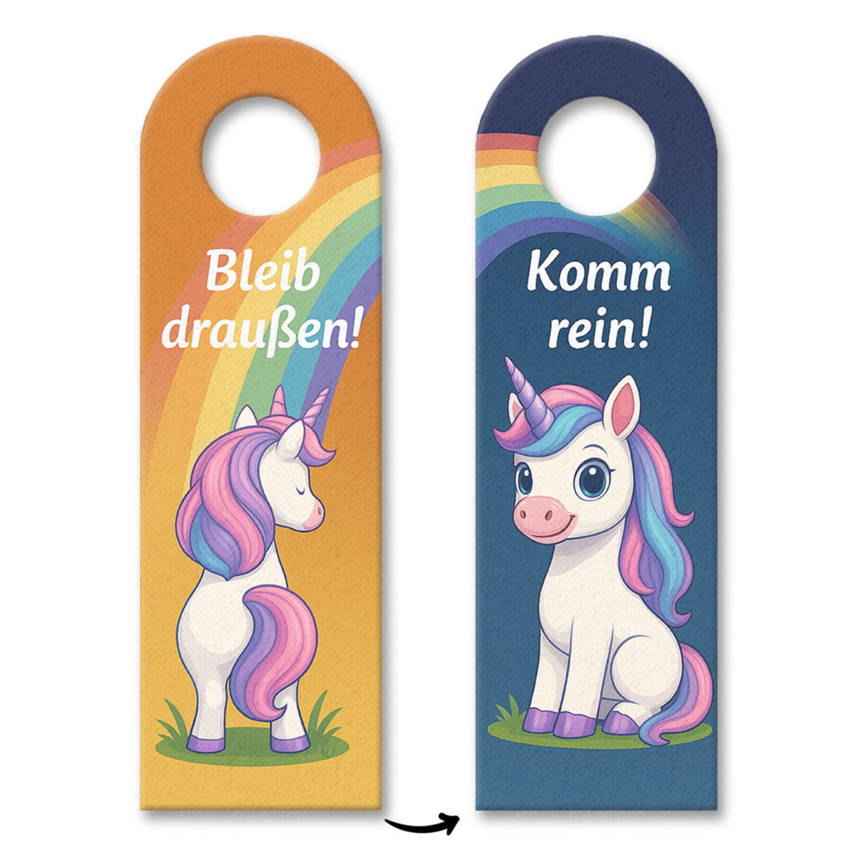 Einhorn Bleib Draußen Komm rein Türhänger Kinderzimmer