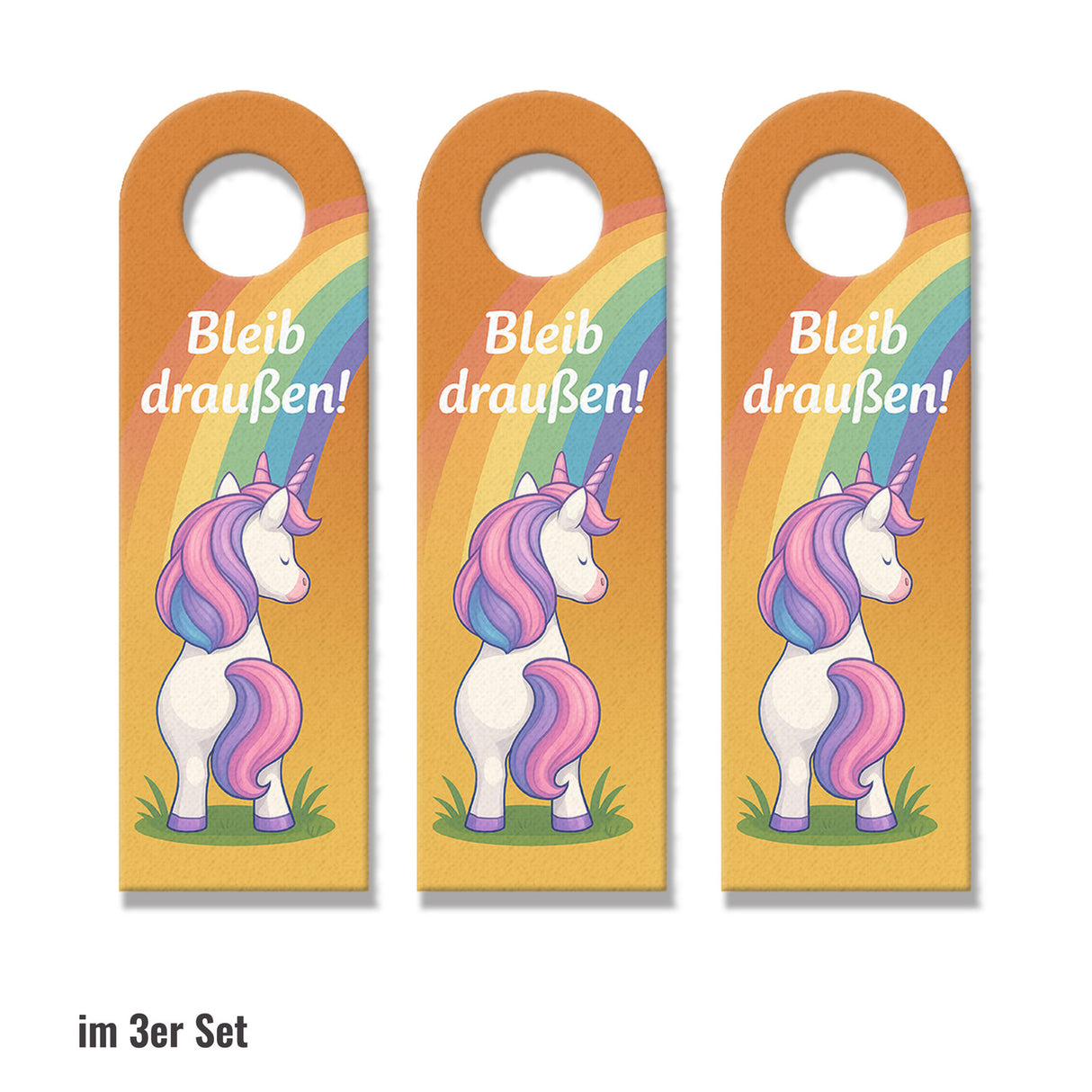Einhorn Bleib Draußen Komm rein Türhänger Kinderzimmer