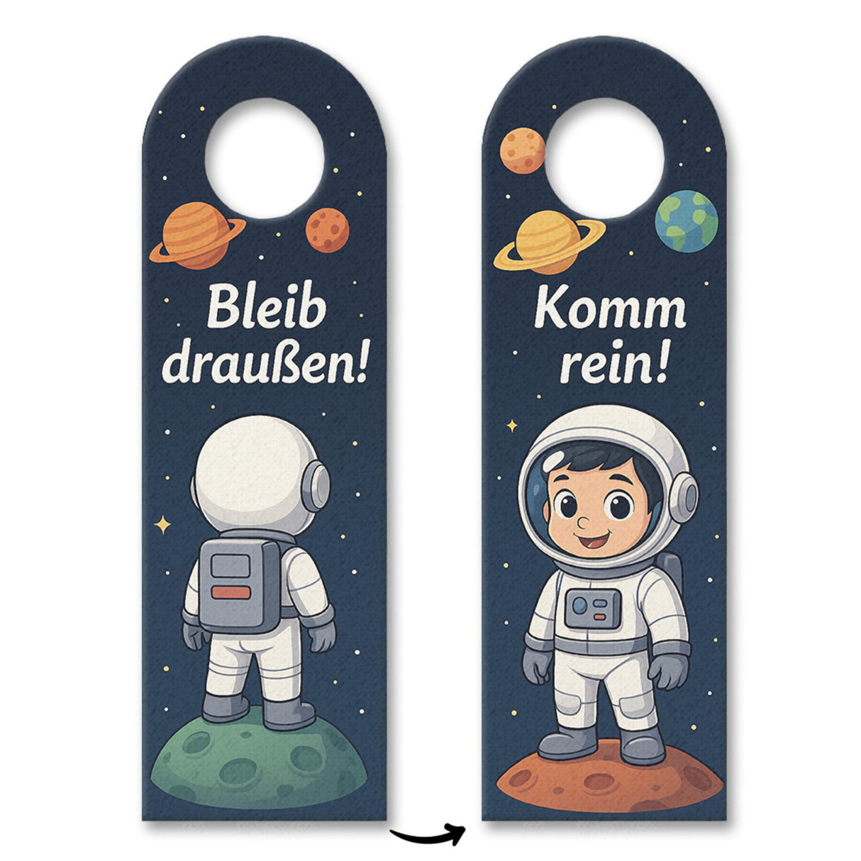 Weltraum Astronaut Bleib draußen! Komm rein! Türhänger