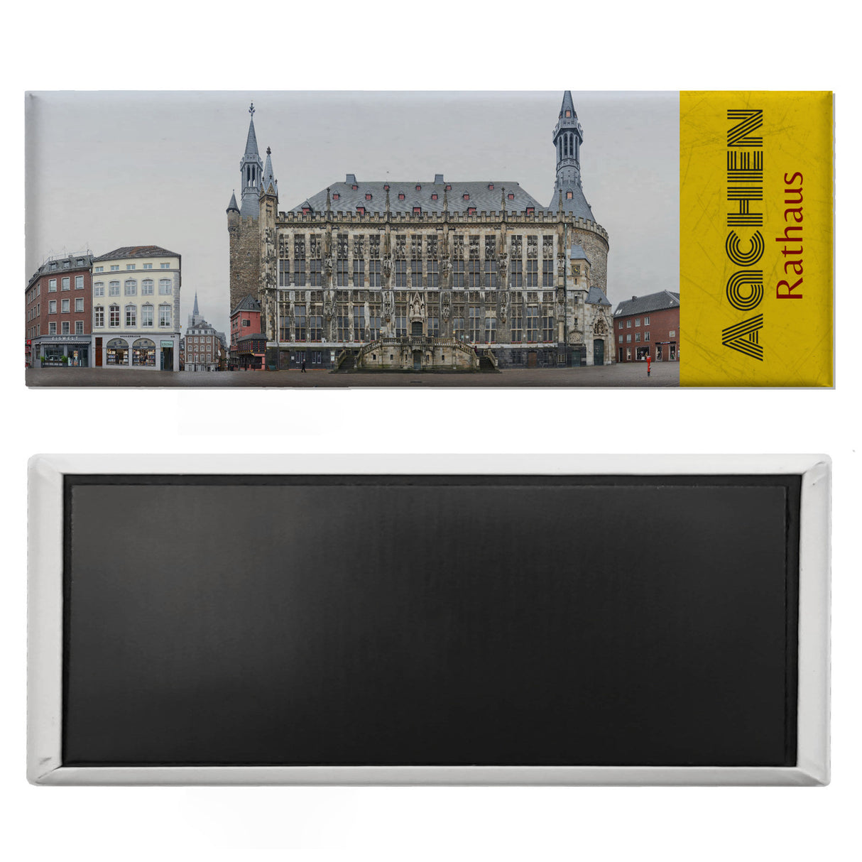 streetline Aachen Rathaus Panorama Souvenir Magnet