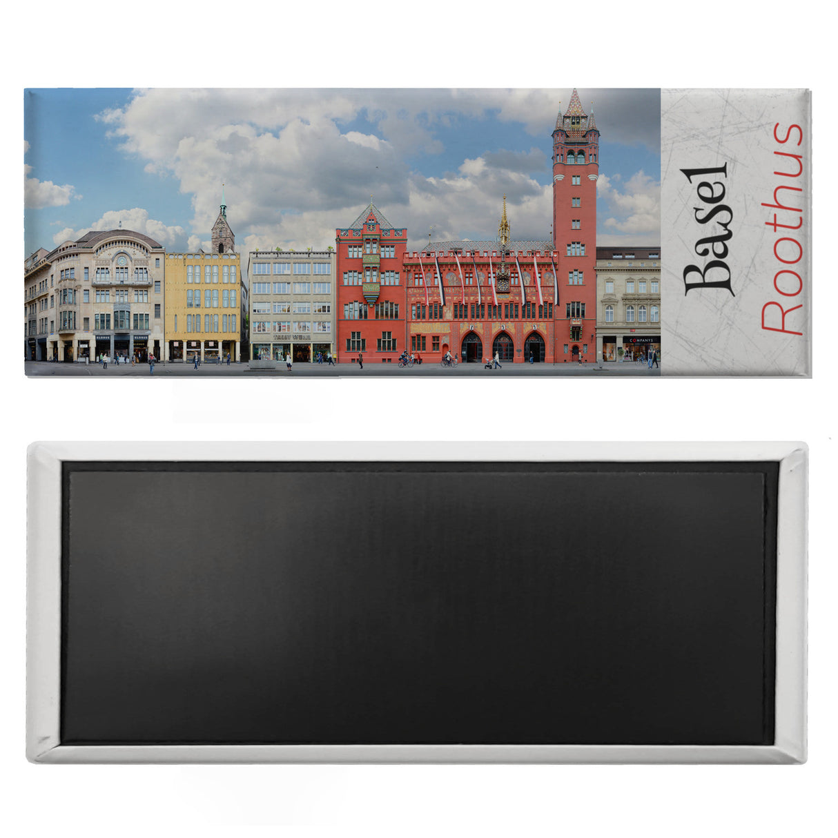 streetline Basel Roothus Panorama Souvenir Magnet