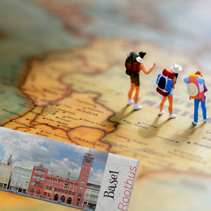 streetline Basel Roothus Panorama Souvenir Magnet