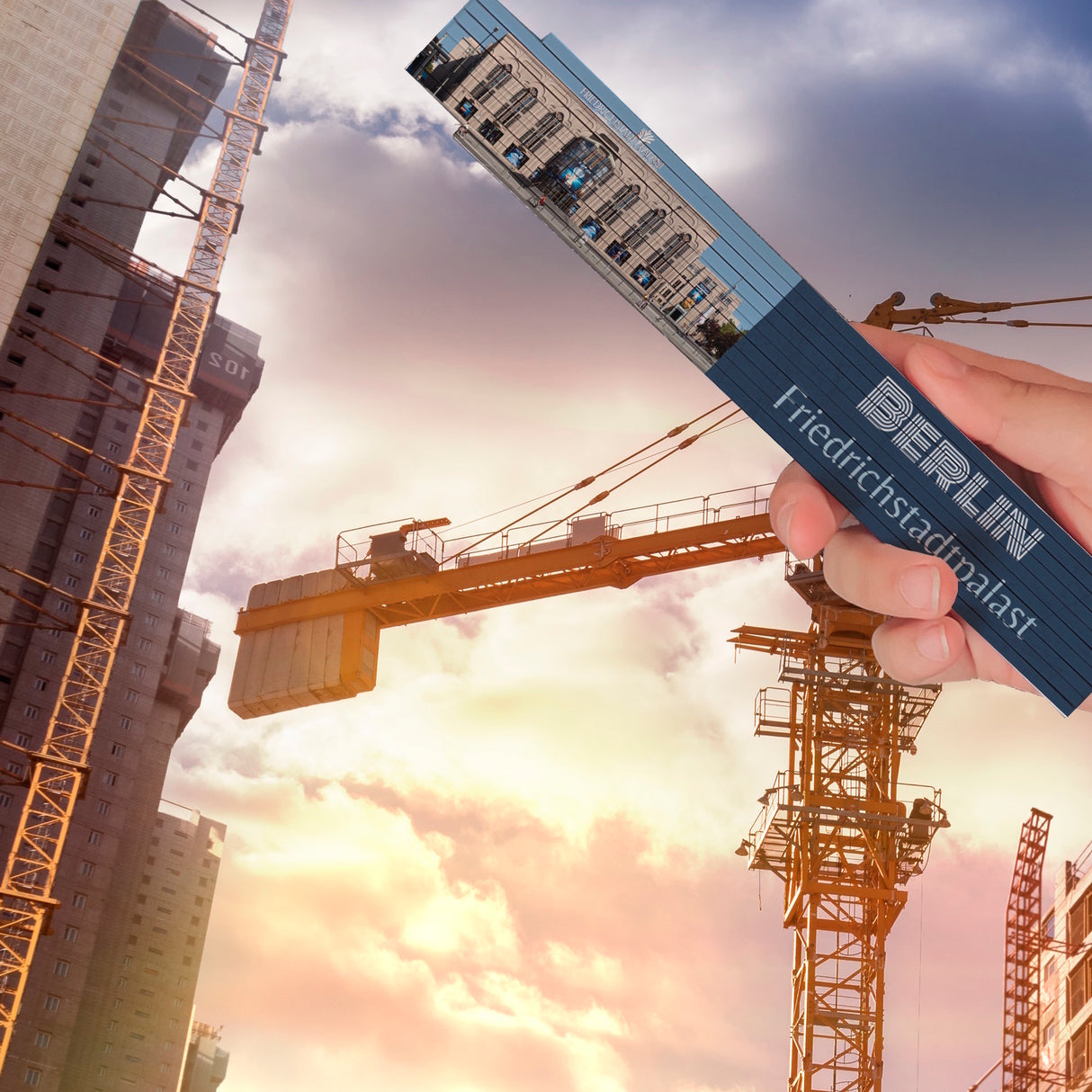 streetline Berlin Friedrichstadtpalast Meterstab aus Holz