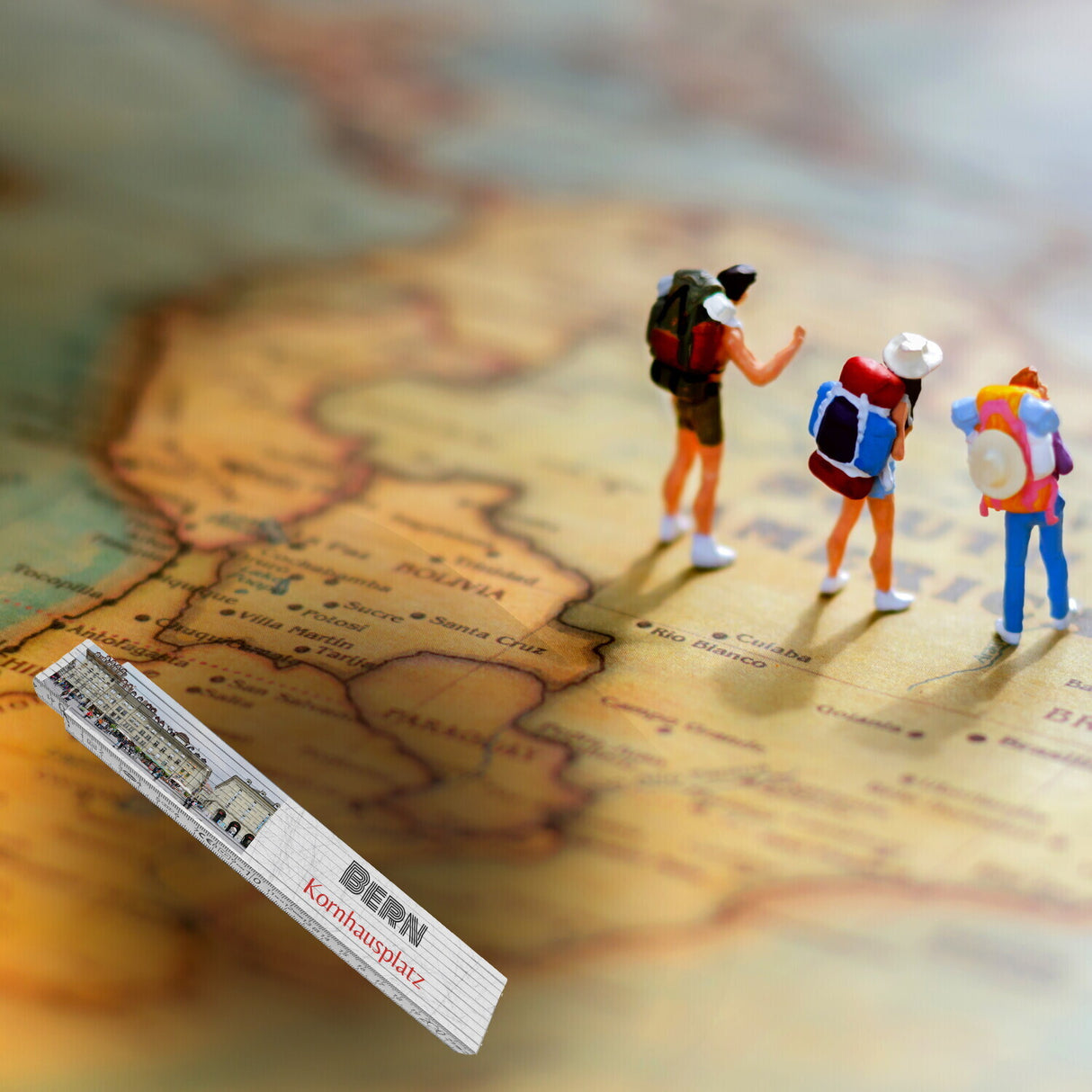 streetline Bern Kornhausplatz Meterstab aus Holz