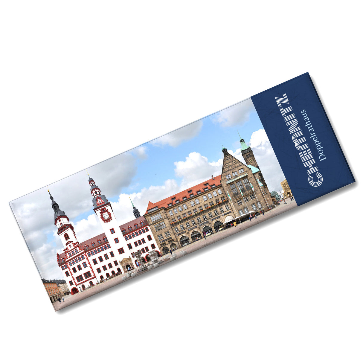 streetline Chemnitz Doppelrathaus Panorama Souvenir Magnet