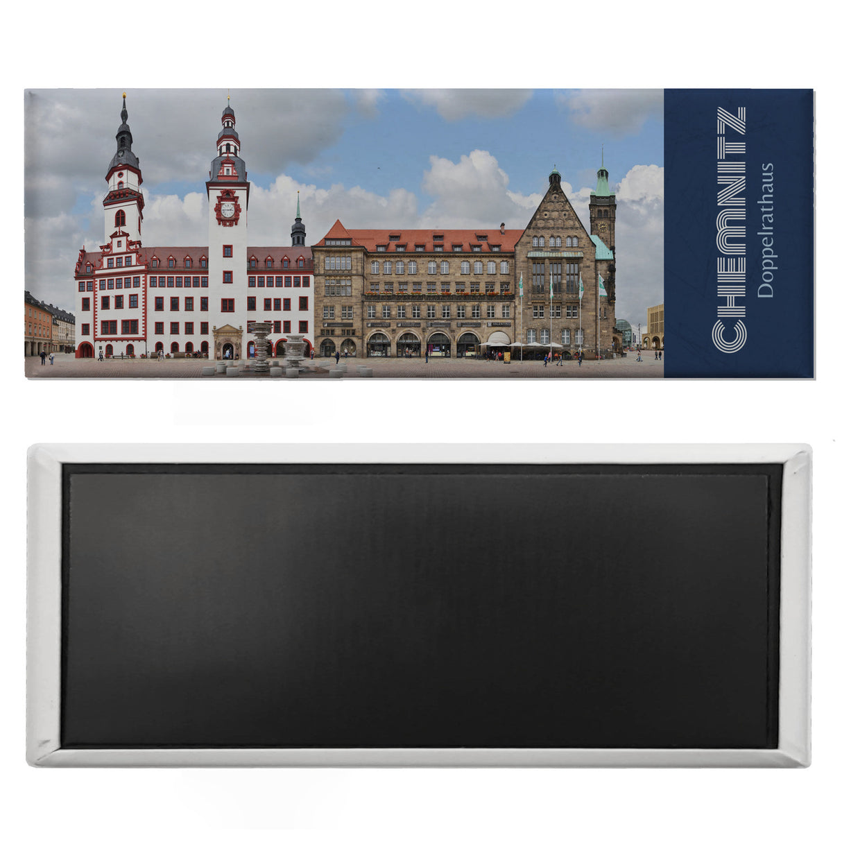 streetline Chemnitz Doppelrathaus Panorama Souvenir Magnet