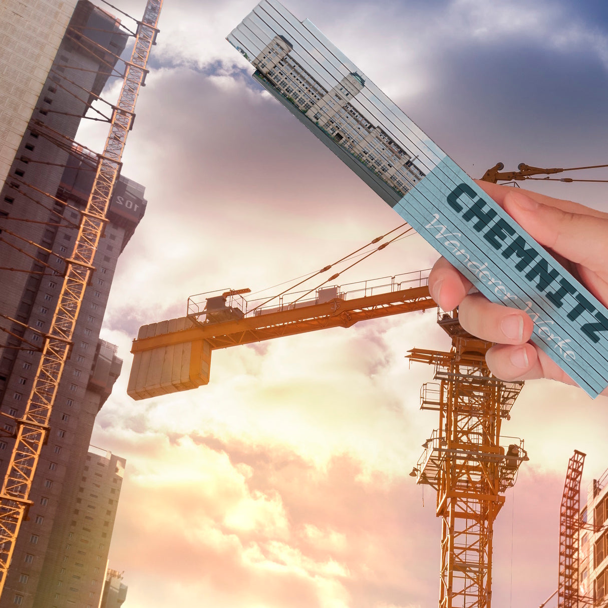 streetline Chemnitz Wanderer Werke Meterstab aus Holz