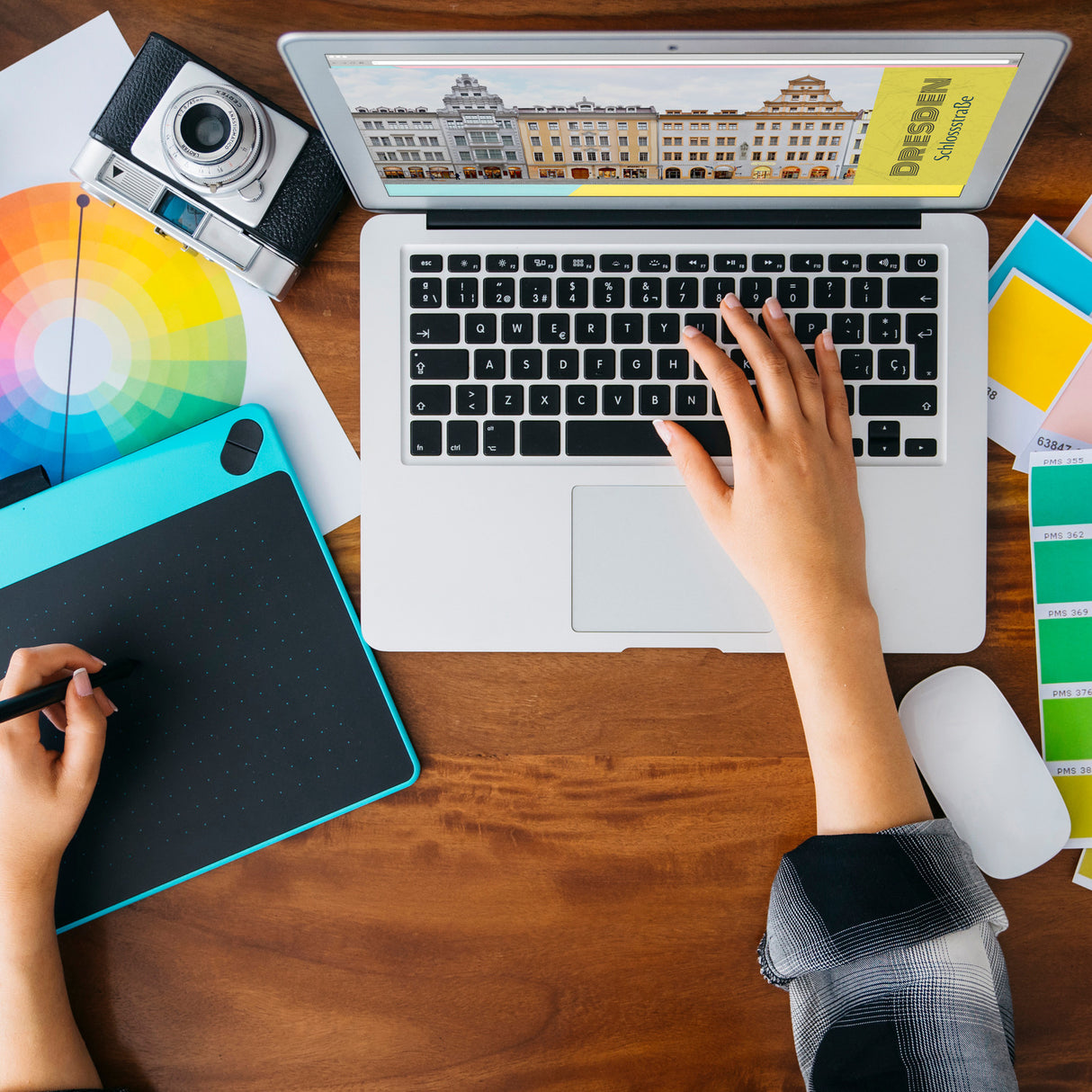 streetline Dresden Schlossstraße Panorama Souvenir Magnet